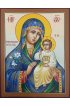 Икона Божией Матери Неувядаемый Цвет 13 на 17 см рукописная, арт ИРГ-568