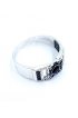 кольцо серебряное с черным фианитом, арт ТС-К-231