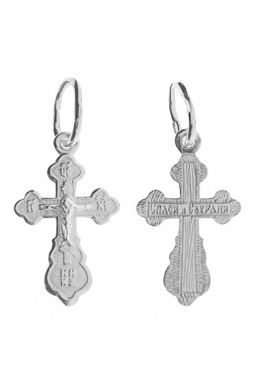 Серебряный крестик для крещения, арт прК-040-3 Серебряный крестик для крещения, арт прК-040-3