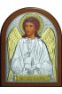 Икона Ангел Хранитель 12*16 см поясной, лик, серебряная с золотом, арт ГЛБ-003