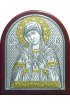Икона Божья Матерь Семистрельная 7*8,5 см, серебряная с золотом, арт ГЛБ-121
