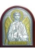 Икона Ангел Хранитель 7*8,5см поясной, серебряная с золотом, арт ГЛБ-006