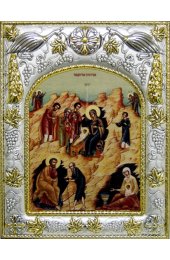 Икона Рождество Христово серебро, арт вк-132