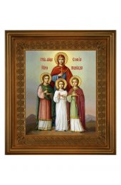 Икона Вера, Надежда, Любовь и мать их София (21*24 см), арт СТ-10047-3