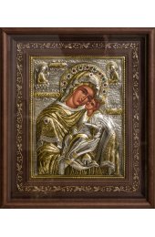Икона Божья Матерь Сладкое Лобзание (Гликофилуса), эксклюзивная 30*36 см