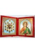 Икона-складень Древо Богородицы и Ангел-Хранитель (15*18 см), арт IDR-327