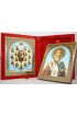 Икона-складень Древо Богородицы и Николай Чудотворец (10*12 см), арт IDR-330