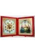 Икона-складень Древо Богородицы и Святая Троица (10*12 см), арт IDR-335