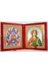 Икона-складень Божья Матерь Неопалимая Купина и Ангел Хранитель (15*18 см), арт IDR-336