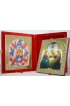 Икона-складень Божья Матерь Неопалимая Купина и Святая Троица (15*18 см), арт IDR-345