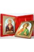 Икона-складень Божья Матерь Неупиваемая Чаша и Ангел Хранитель (10*12 см), арт IDR-347