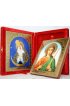 Икона-складень Божья Матерь Остробрамская и Ангел Хранитель (15*18 см), арт IDR-366