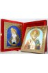 Икона-складень Божья Матерь Остробрамская и Николай Чудотворец (10*12 см), арт IDR-370