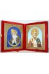 Икона-складень Божья Матерь Остробрамская и Николай Чудотворец (10*12 см), арт IDR-370