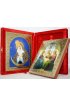 Икона-складень Божья Матерь Остробрамская и Святая Троица (10*12 см), арт IDR-374