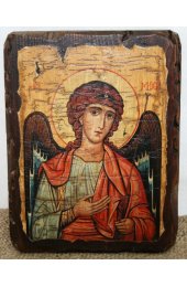 Икона Архангел Михаил под старину (13 х 17,5 см), арт IDR-020
