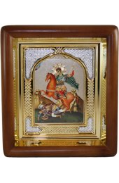 Икона Георгий Победоносец (16,5 х 19,5 см), арт IDR-299