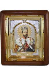 Икона Николай Романов (16,5 х 19,5 см), арт IDR-270
