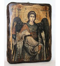 Икона Архангел Михаил под старину (13 х 17,5 см), арт IDR-500