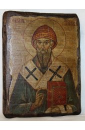 Икона Спиридон Тримифунтский под старину (13 х 17,5 см), арт IDR-540