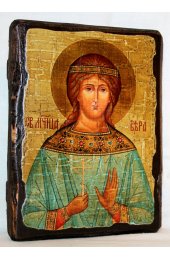 Икона Вера Мученица под старину (13 х 17,5 см), арт IDR-510