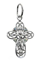 Серебряный крестик, арт прК-347-2