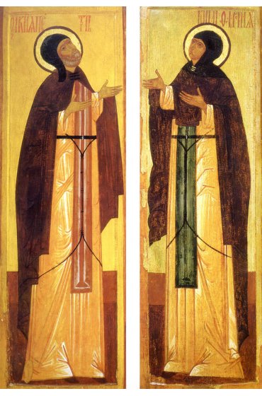 Икона Петр и Феврония (копия старинной), арт STO-081