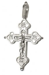 Крест мощевик серебряный, арт прК-774
