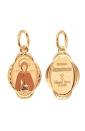 Подвеска золотая Аполлинария ( Полина), арт прП-051