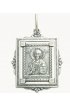 Нательная иконка Господь Вседержитель с фианитами, арт прП-1357