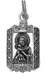 Нательная иконка Богородица Владимирская с фианитом, арт прП-1002