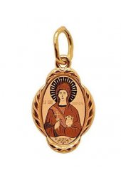 Нательный образок Анастасия серебро с позолотой, арт прП-1390