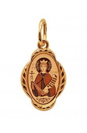 Нательный образок Екатерина серебро с позолотой, арт прП-1396