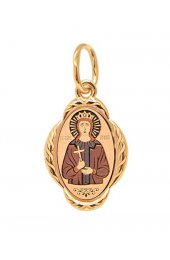 Нательный образок Ирина серебро с позолотой, арт прП-1397