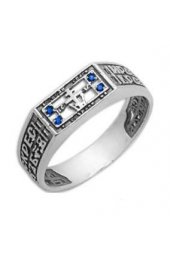 Кольцо Спаси и сохрани серебряное, арт прКл-166